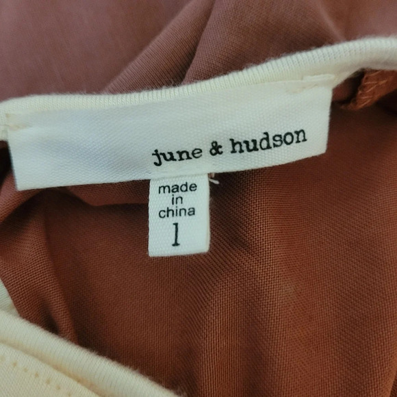 June and Hudson Mauve Summer Dress sz L - Picture 5 of 9